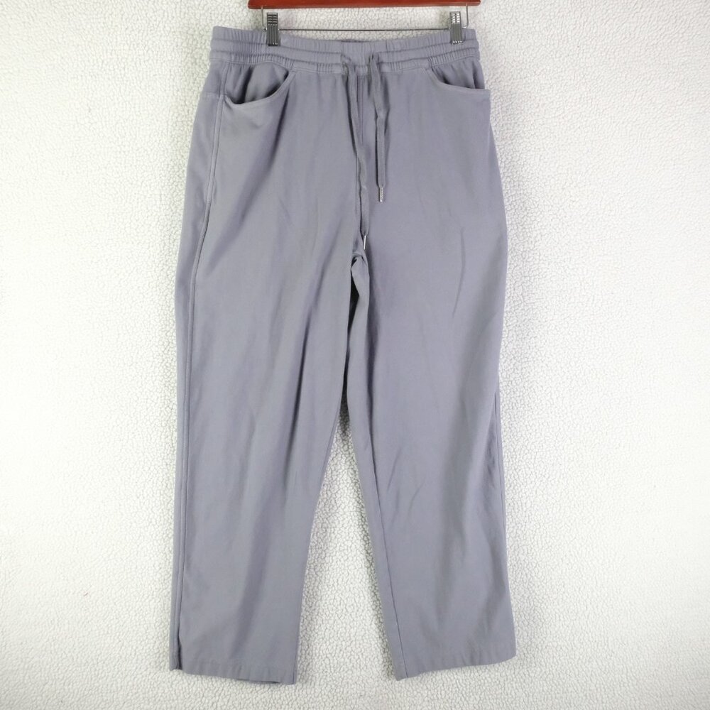 Athleta Pants Womens Medium Gray Drawstring Stretch Lounge Elastic Waist Comfort